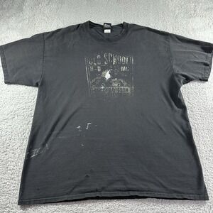 Vintage Harley Davidson Shirt Mens 2x Black Indianapolis Indy Fader‎ Distressed